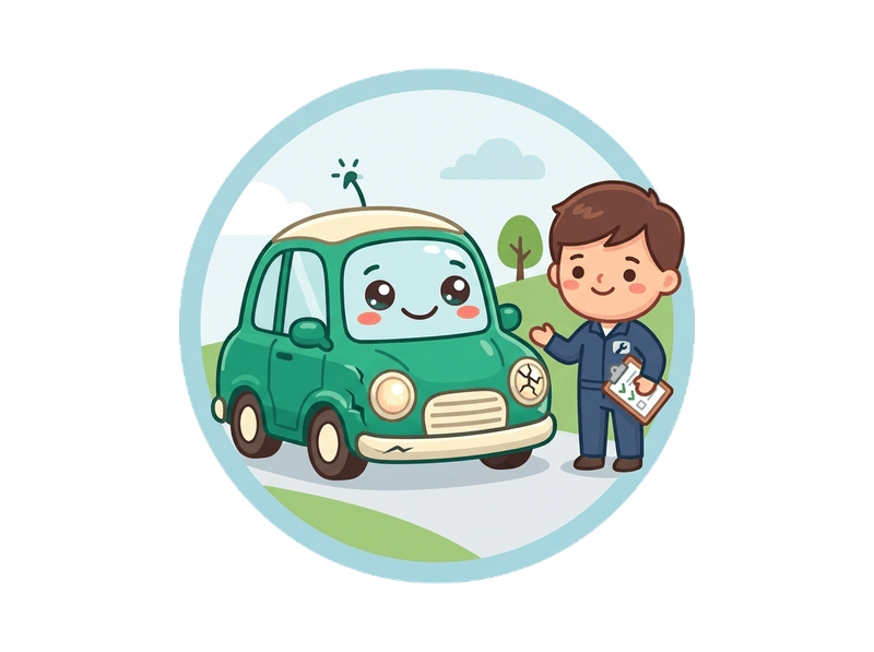 Illustration of accident damaged vehicles service by Scrap Car Mottingham
